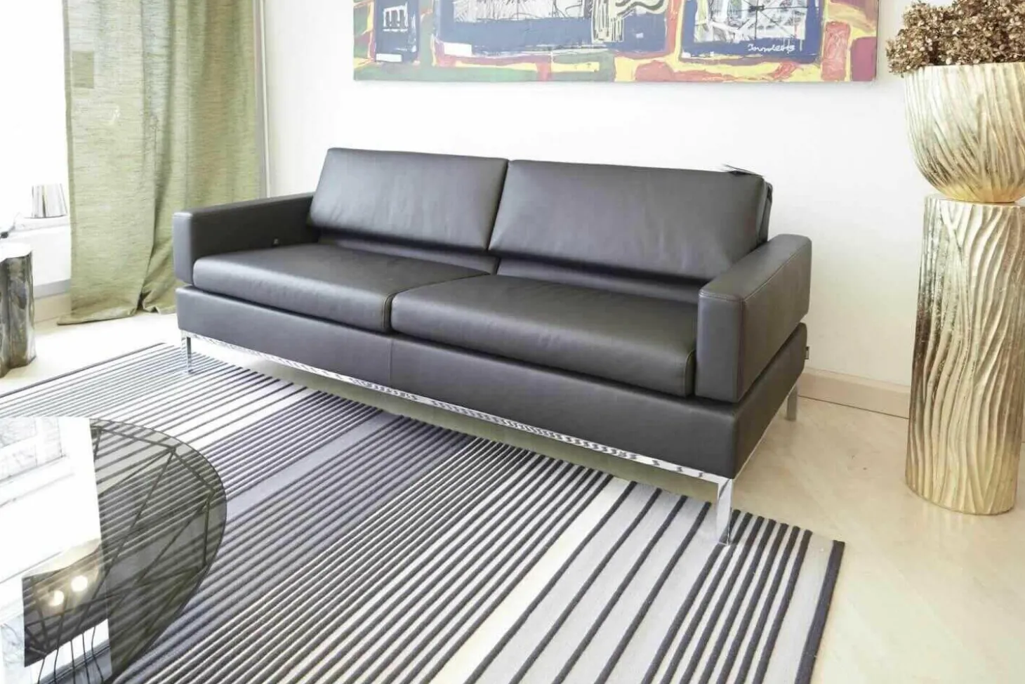 Polsterprogramm Tomo Leder Jumbo 5661 22 Fuß Chrom Glänzend