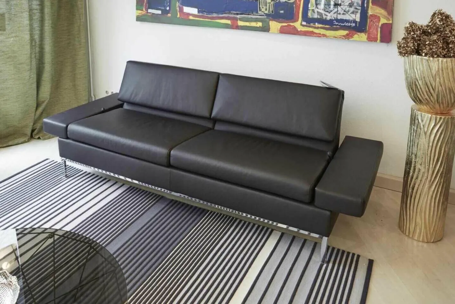 Polsterprogramm Tomo Leder Jumbo 5661 22 Fuß Chrom Glänzend