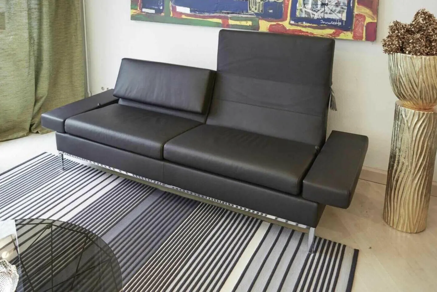 Polsterprogramm Tomo Leder Jumbo 5661 22 Fuß Chrom Glänzend