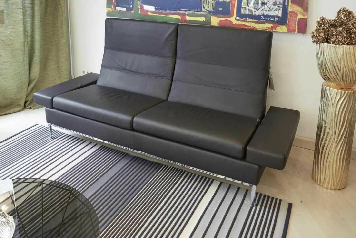 Polsterprogramm Tomo Leder Jumbo 5661 22 Fuß Chrom Glänzend