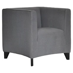 Quadra Sessel Bezug Stoff Object Cat. G Farbe Anthrazit Füße Buche Schwarz Geölt