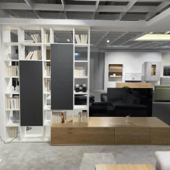 Raumteiler SE7000 Lack Weiß Front Balkeneiche Natur Korpus Wildeiche