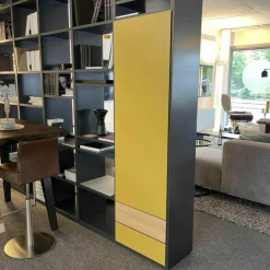 Raumteilerregal Studimo Lack Matt Anthrazit Fronten Lack Matt Curry Eiche Furnier