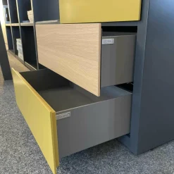 Raumteilerregal Studimo Lack Matt Anthrazit Fronten Lack Matt Curry Eiche Furnier