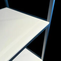 Raumteiler-Regal Tado Korpus MDF Lack M14 Platin Grau Profil Aluminium Schwarz Eloxiert