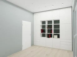 Reaglwand Studimo Lack Schneeweiß M03 Rückwände In Offenen Bereichen Lack Laguna M80 Grau