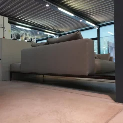 Recamiere Jaan Living 783 25 Bezug Leder Safari Mineral Grau Ohne Ablageboard