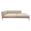 Recamiere Jaan Living 783 25 RA L Stoff Tonga 7615 Off White Beige Gestell Hochglanz Poliert Mit Kissen