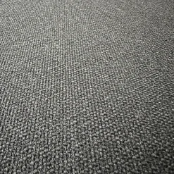 Recamiere Wave Bezug Stoff U3986N Grau Schwarz Einlegekissen Stoff R2071F Schwarz Füße Holz Gebeizt