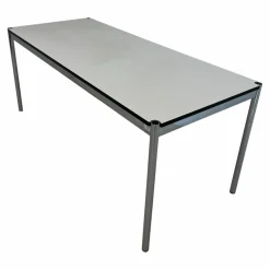 Rechtecktisch 175x75 USM-Haller Kunstharz Perlgrau Gestell Verchromt