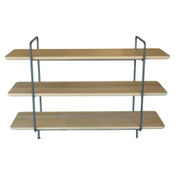 Regal 931 Eiche Farblos Lackiert Gestell Stahl Glatt Lackiert Matt Umbragrau RAL 7022