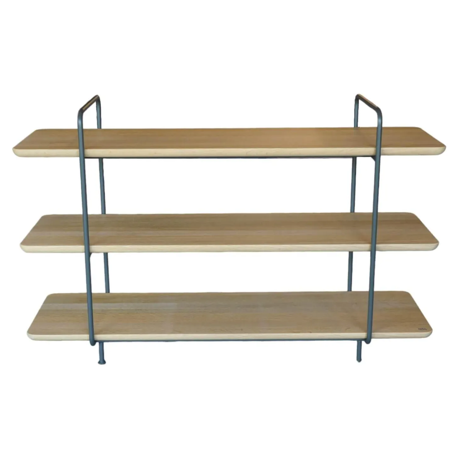 Regal 931 Eiche Farblos Lackiert Gestell Stahl Glatt Lackiert Matt Umbragrau RAL 7022