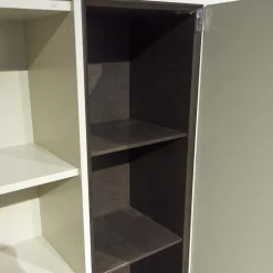 Regal Alea Lack Kiesel Grau Weiß Und Eiche Nero Schwarz Inklusive Einteilung