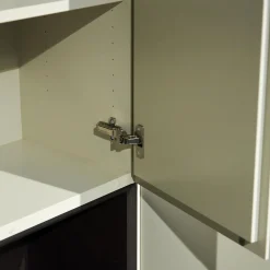 Regal Alea Lack Kiesel Grau Weiß Und Eiche Nero Schwarz Inklusive Einteilung