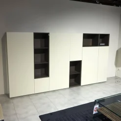 Regal Alea Lack Kiesel Grau Weiß Und Eiche Nero Schwarz Inklusive Einteilung