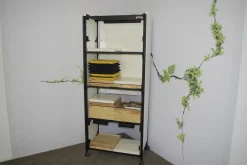 Regal Bene Pixel Rack M Rahmen Schwarz Platten Weiß Melamin