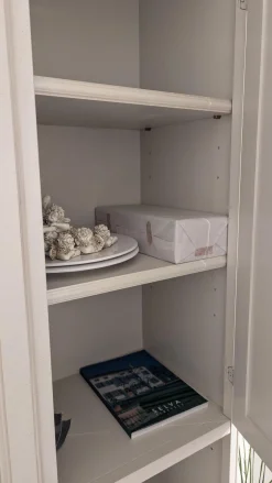 Regal Element 8377 Holz Weiß Antik Poliert