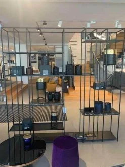 Regal Geneva Metall Schwarz Regalböden Marmor