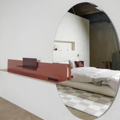 Regal Iilu Lack Malve Und Burgund Braun Rot Mit Beleuchtung Inklusive Spiegel