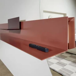 Regal Iilu Lack Malve Und Burgund Braun Rot Mit Beleuchtung Inklusive Spiegel