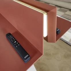 Regal Iilu Lack Malve Und Burgund Braun Rot Mit Beleuchtung Inklusive Spiegel