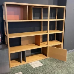 Regal Kai Eiche Kai Light Lackiert In Blau Und Rotbraun