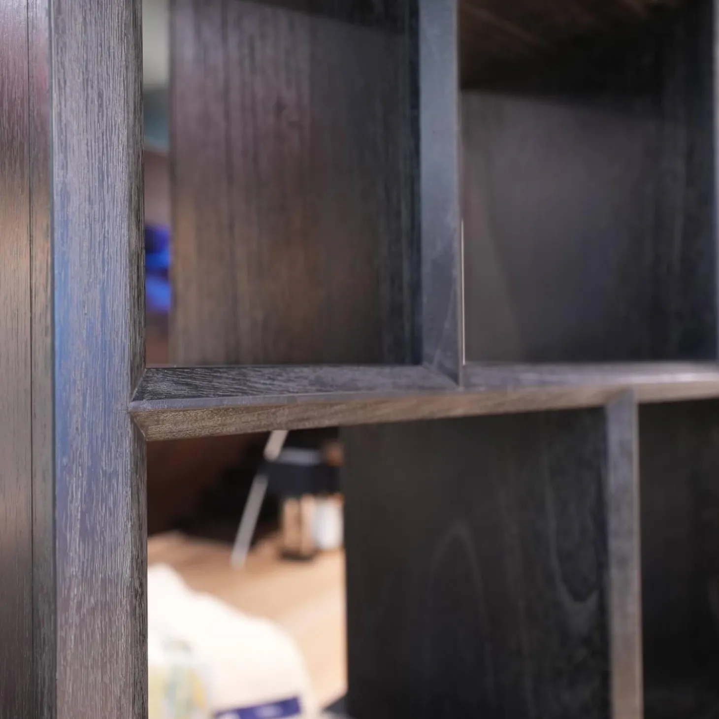 Regal Marguesa Eichenfurnier Holzkohle Schwarz