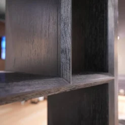 Regal Marguesa Eichenfurnier Holzkohle Schwarz