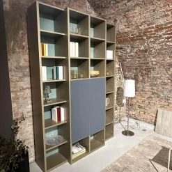 Regal Mit Bar Studimo Korpus Lack Gold Metallic M09 Front Mattglas Optiwhite Graphit T39 Grau Rückwand Lack Seegrün M86 Grün