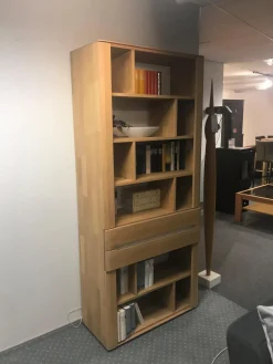 Regal Modell Laguna Ausführung Eiche Bianco Massiv mit Zubehör und Beleuchtung