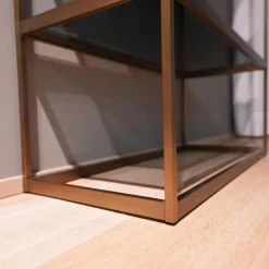 Regal Omega Gebürstetes Messing Finish Inklusive Glasplatten