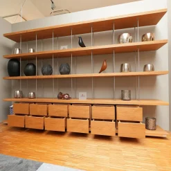 Regal Piano Design Bookshelf Eiche Mt Knoten Geölt Gewachst