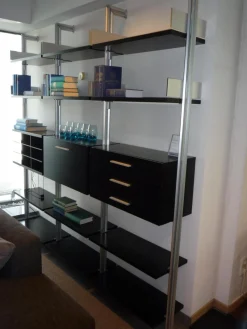 Regal Quattro Plus Aluminium Silber Böden und Hänge-Elemente Lack Schwarz