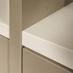 Regal Sinus Korpus Glattlack Sienna Böden Und Rückwand Glattlack Kaschmir Mit Beleuchtung