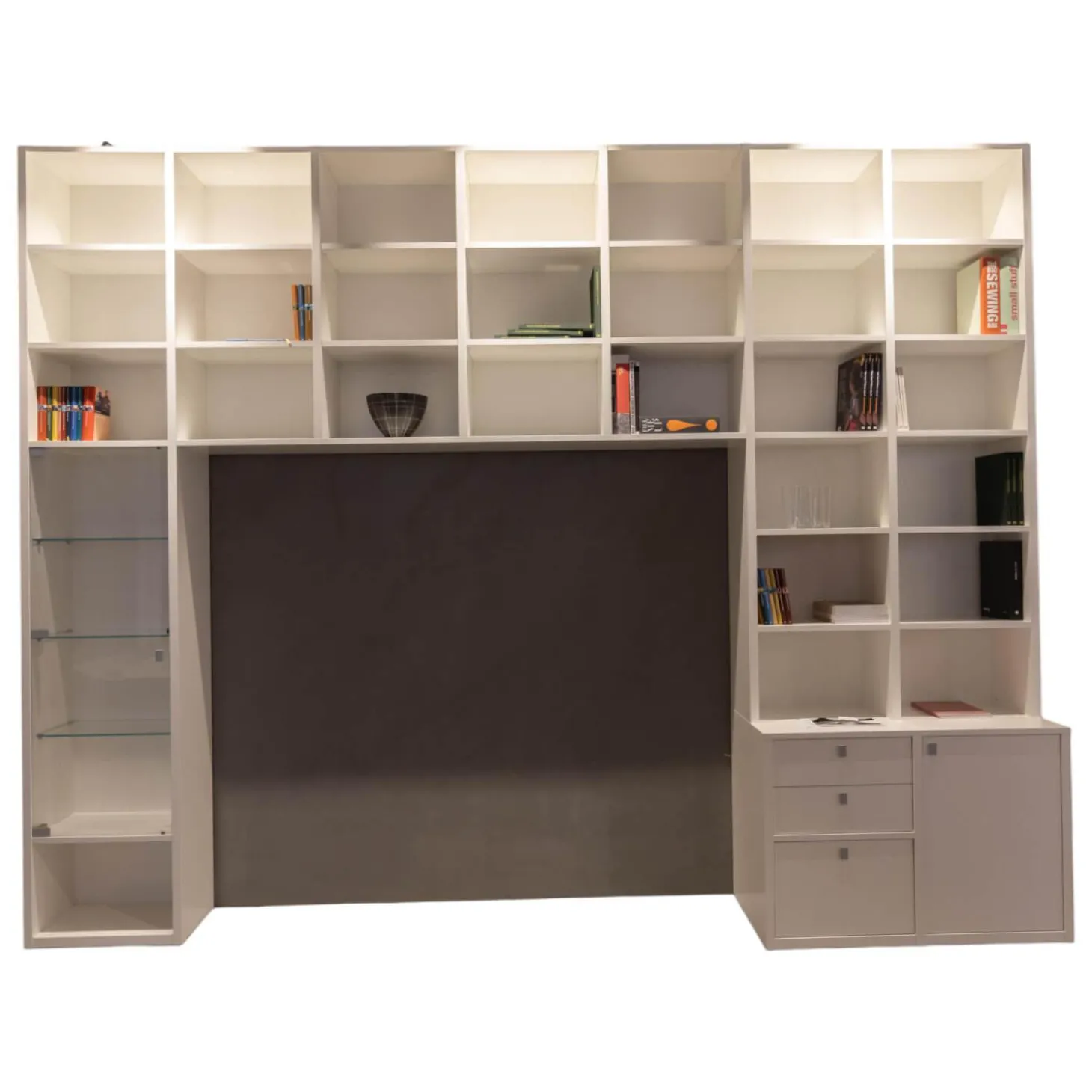 Regal Studimo Lackiert Matt M03 Schneeweiß mit Überbau