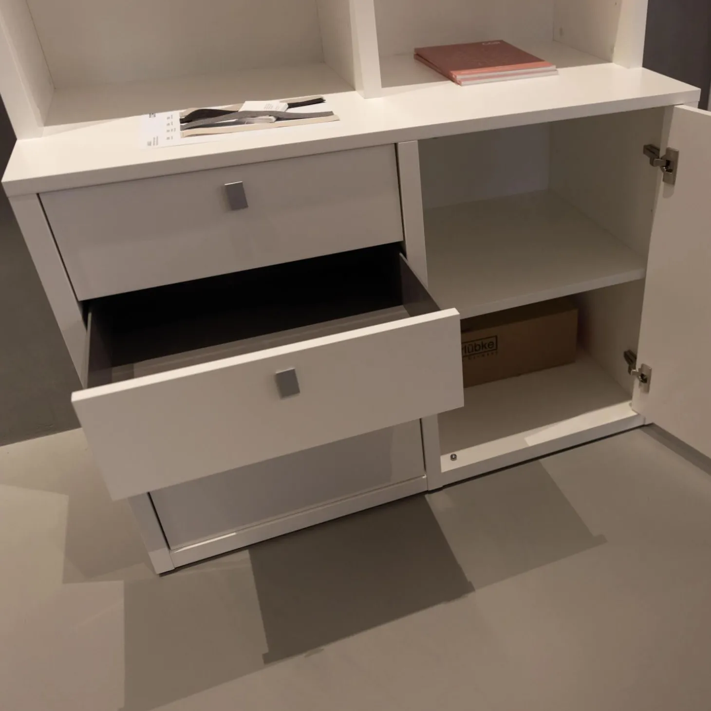 Regal Studimo Lackiert Matt M03 Schneeweiß mit Überbau