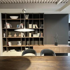 Regalkombination Mit Lowboard Aus Bergfichte Gebürstet Steingrau