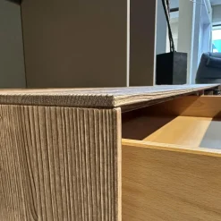 Regalkombination Mit Lowboard Aus Bergfichte Gebürstet Steingrau