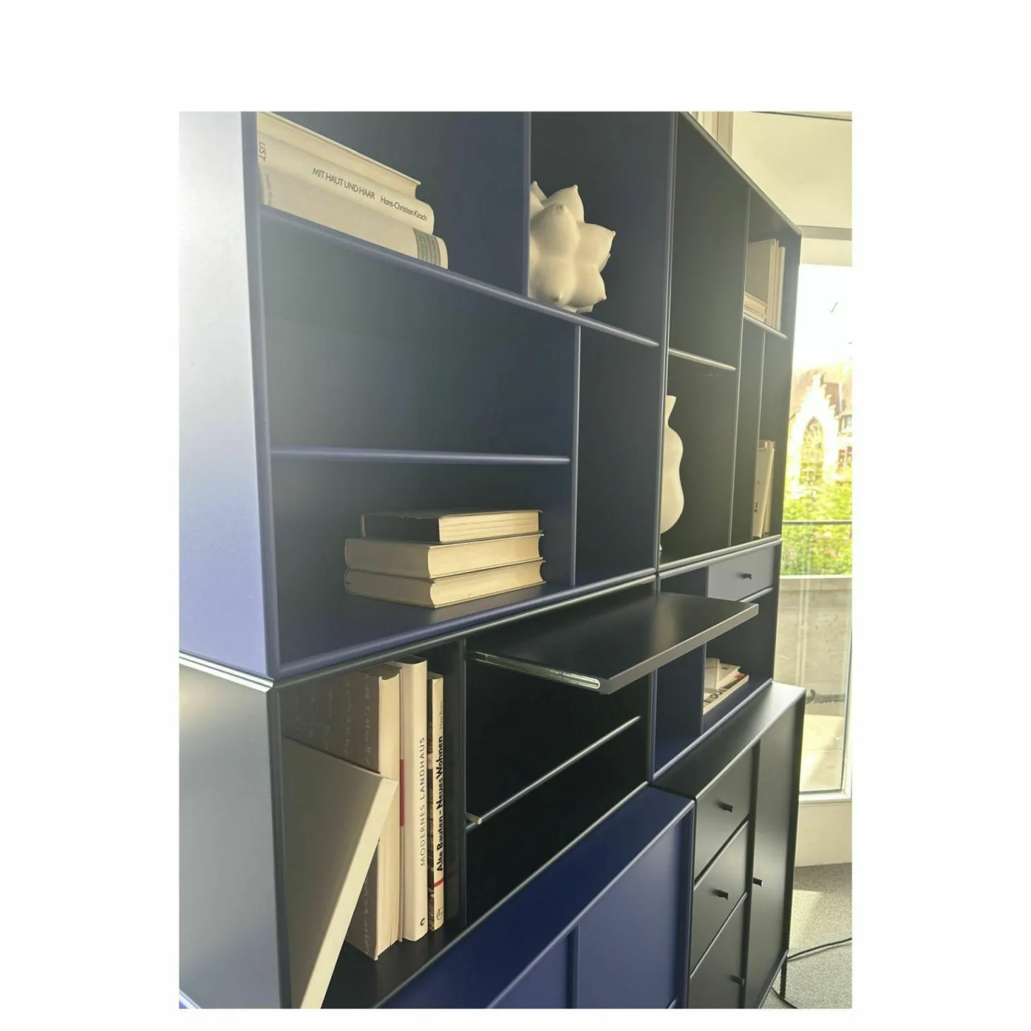 Regalkombination Montana Shadow Lack Monarch Blau inkl. Inneneinteilung