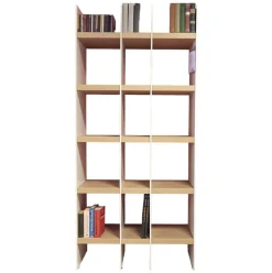 Regal-Kombination Scala mit Wangen Glattlack Blütenweiß Böden Eiche Milk