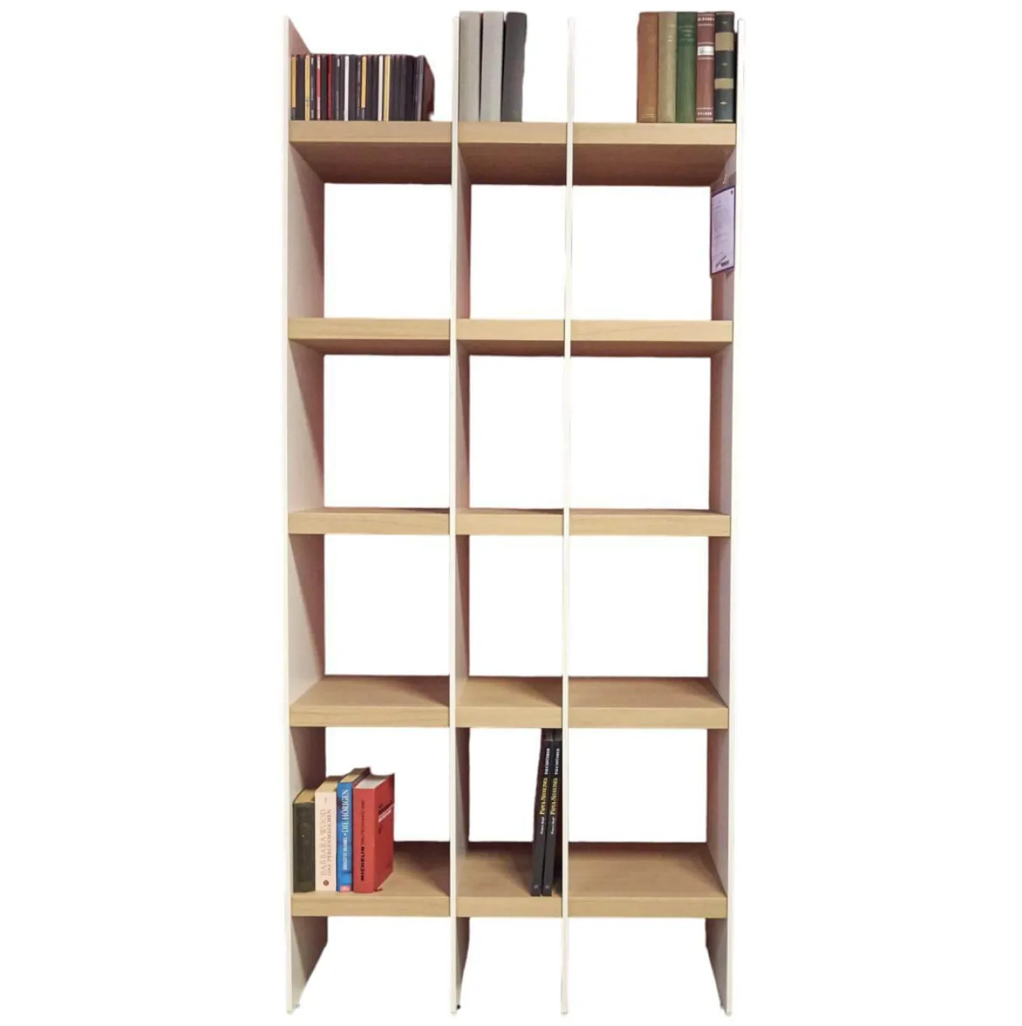 Regal-Kombination Scala mit Wangen Glattlack Blütenweiß Böden Eiche Milk