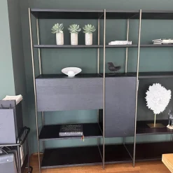 Regalsystem BC 06 Room 68 Eiche Schwarz Gebeizt Und Lackiert Gestell Aluminium Eloxiert 33 Bronze