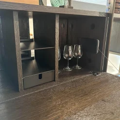 Regalsystem BC 06 RooM68 Eiche Geräuchert Anthrazit Geölt Und Aluminium Bronze Eloxiert