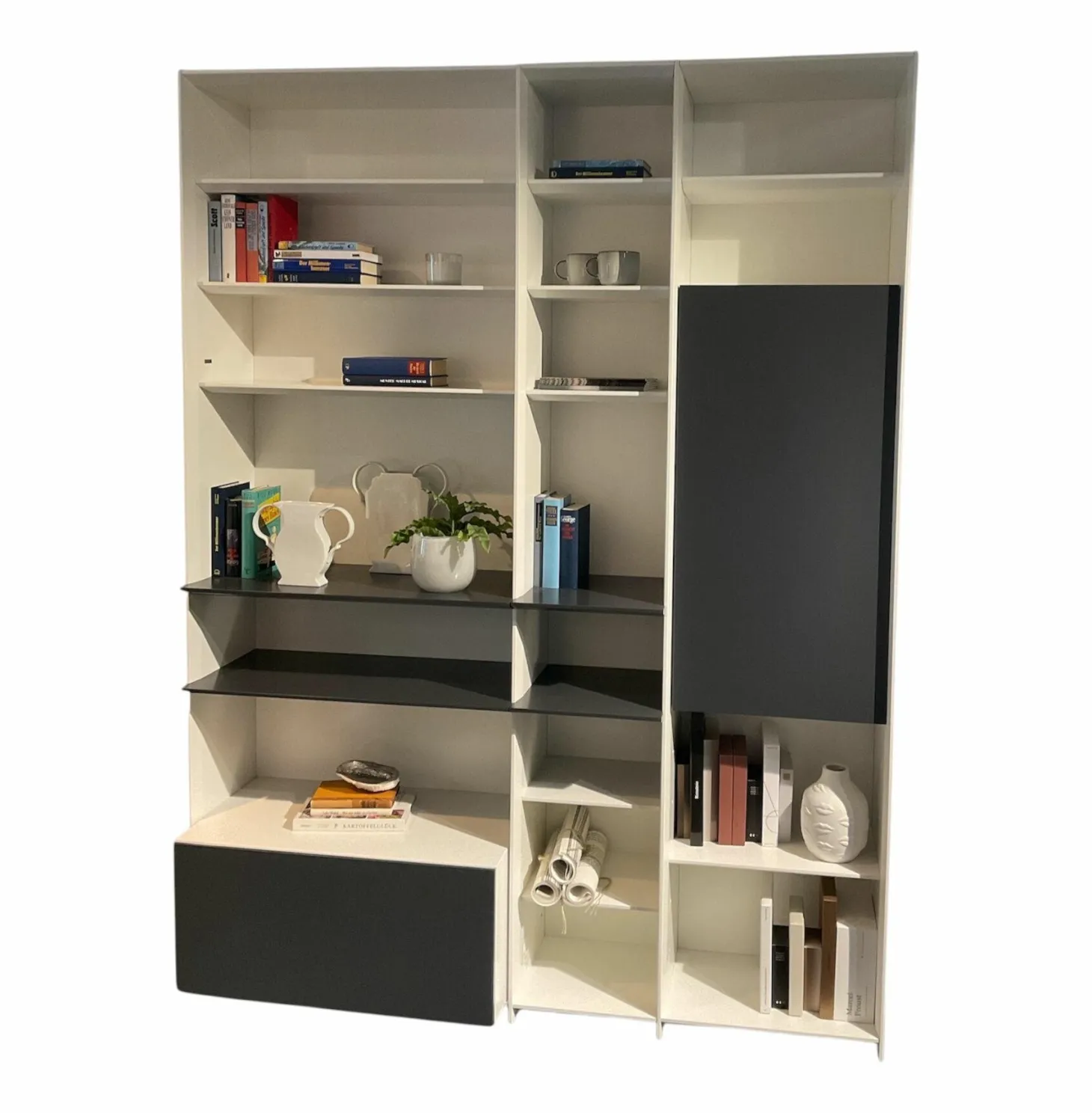 Regalsystem Grid Lack M03 Schneeweiß Und M21 Anthrazit