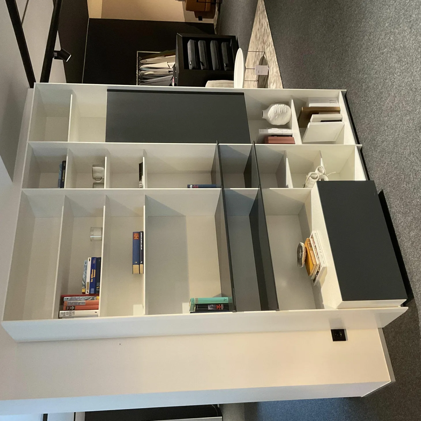 Regalsystem Grid Lack M03 Schneeweiß Und M21 Anthrazit