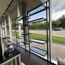 Regalwand Hector Rauchglas Mit Rahmen Zinnfarben