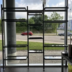 Regalwand Hector Rauchglas Mit Rahmen Zinnfarben