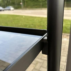 Regalwand Hector Rauchglas Mit Rahmen Zinnfarben