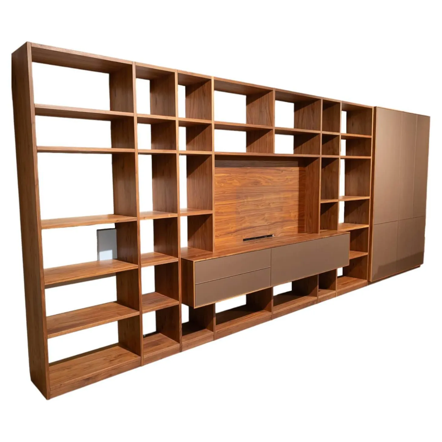 Regalwand PU 30 Puro Style Astnuss Massiv Natur Geölt