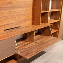 Regalwand PU 30 Puro Style Astnuss Massiv Natur Geölt